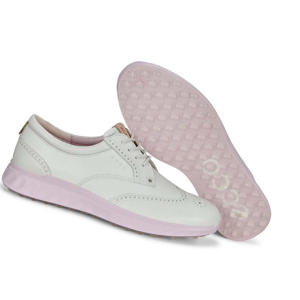 Női Ecco Spikeless S-classic Golf Cipő Fehér | HU 133PJJ